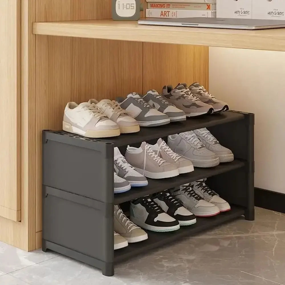 Dust Proof Cover Long Shoe Rack Large Capacity Free Standing Shoe Cabinet Double Row Easy To Install Shoe Storage Shelf Boot